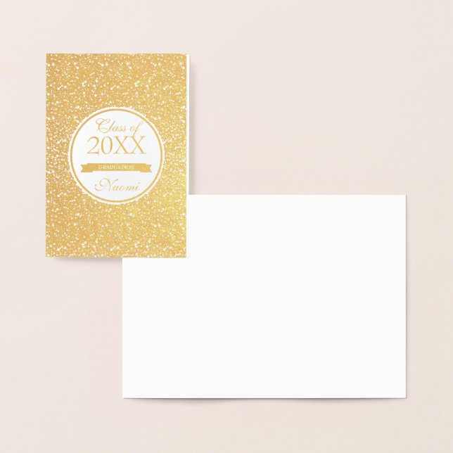 Gold Glitter Pattern Foil Card (Display)