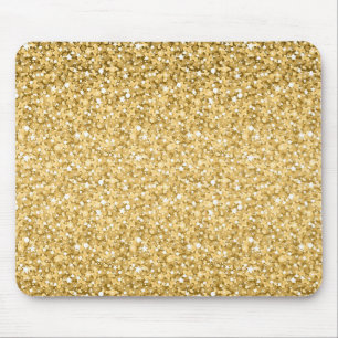 Gold Glitter Pattern Mouse Mat