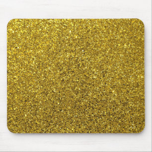 Gold Glitter Pattern Mouse Mat