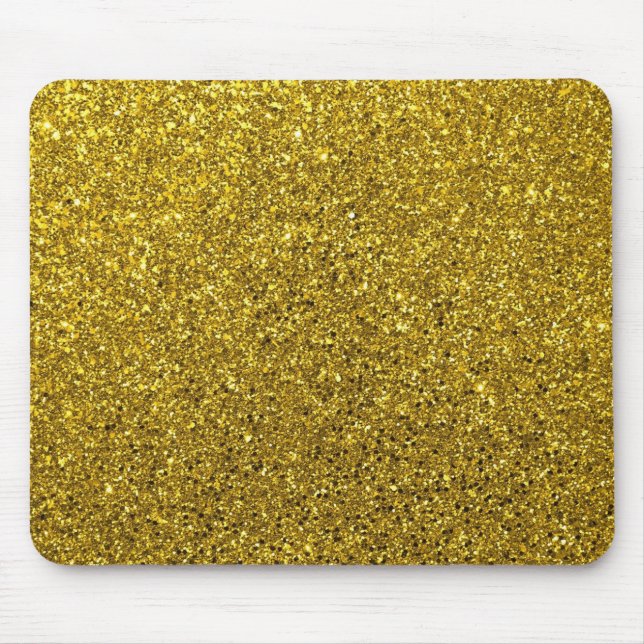 Gold Glitter Pattern Mouse Mat (Front)
