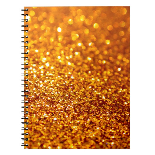 Gold Glitter Pattern Notebook (Front)