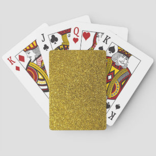 Gold Glitter Pattern Playing Cards