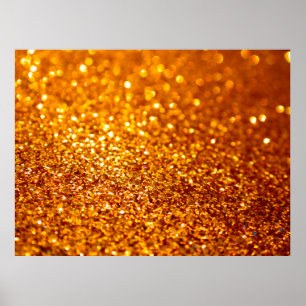 Gold Glitter Pattern Poster