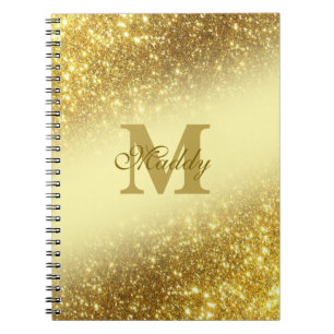 gold glitter personalised iPhone / iPad case Notebook
