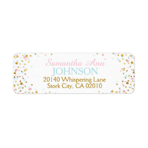 Gold Glitter Pink Blue Twins Sprinkles