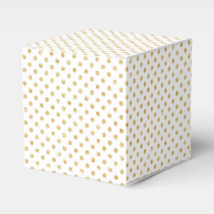 Gold Glitter Polka Dots Pattern Favour Box