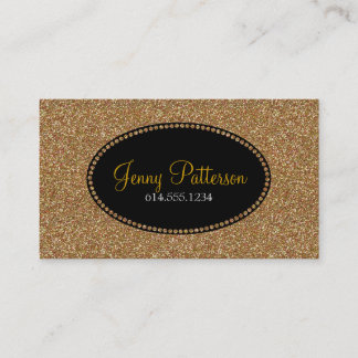 Gold Glitter Pretty Elegant Girly Business Cards