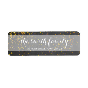 Gold Glitter Return Label