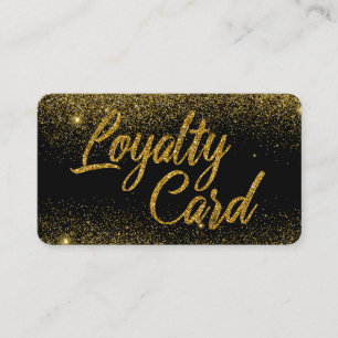 Gold Glitter Shimmer Dust Loyalty Card