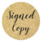 Gold Glitter Signed Copy Author Writer