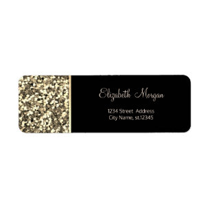 Gold Glitter,  Simple,Black