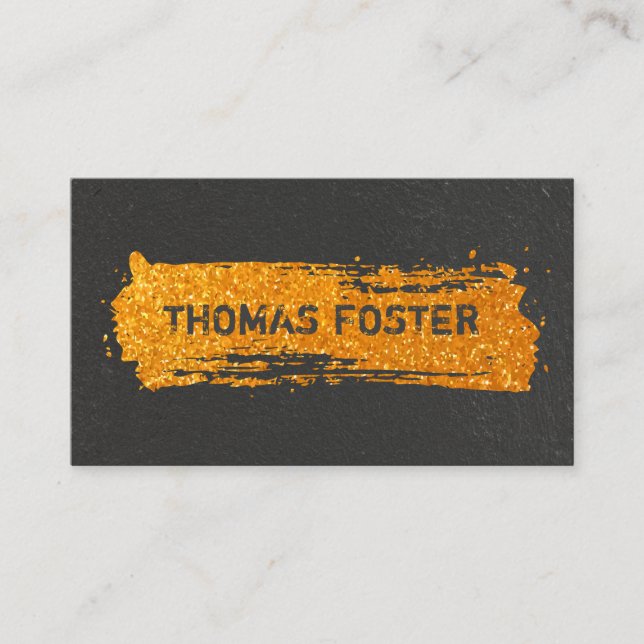 Gold Glitter Sparkle Business Card (Front)