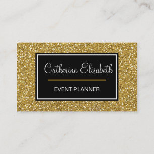Gold Glitter, Sparkle, Double Sided Business Cards