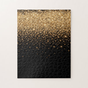 Gold Glitter Sparkle Elegant Luxury Texture        Jigsaw Puzzle