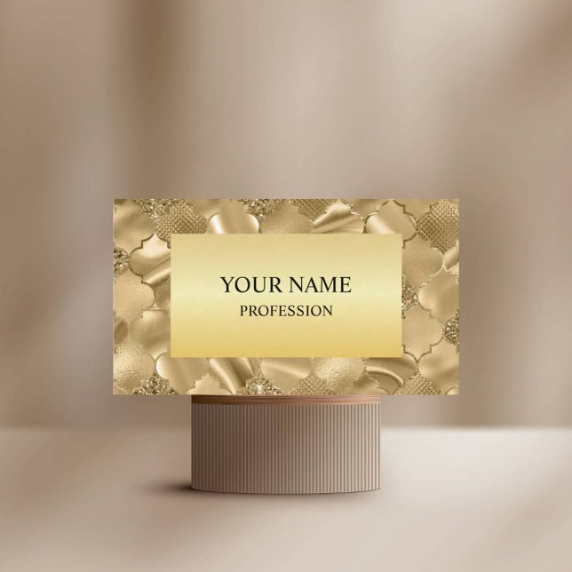 Gold Glitter Sparkle Frame Business Card (Creator Uploaded)