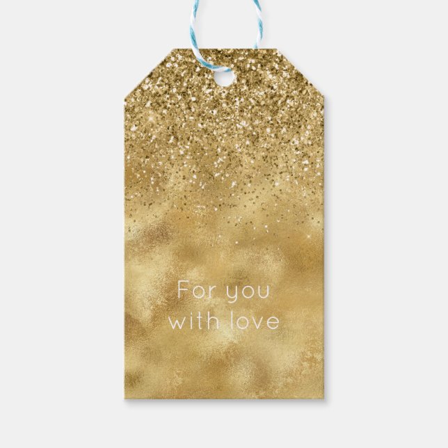 Gold Glitter Sparkle             Gift Tags (Front)