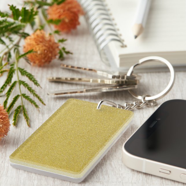Gold Glitter, Sparkle, Glitter Background Key Ring (Front Right)