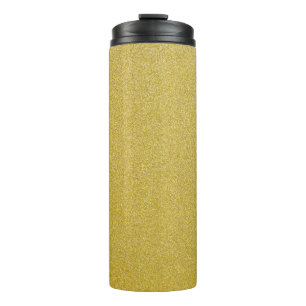 Gold Glitter, Sparkle, Glitter Background Thermal Tumbler