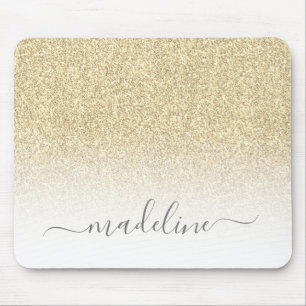 Gold Glitter Sparkle Mouse Mat