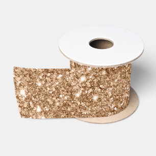 Gold Glitter Sparkle Satin Ribbon