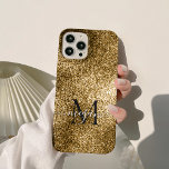 Gold Glitter Sparkle Shimmering Metallic Chic  iPhone 15 Pro Max Case<br><div class="desc">Glam up your device with the shimmering allure of our Custom Gold Glitter Chic Monogram Phone Case. This luxurious case is a treasure trove of sparkle, designed to make a statement with its bold gold glitter. It’s the perfect canvas for your personalized touch; simply add your initials or name in...</div>