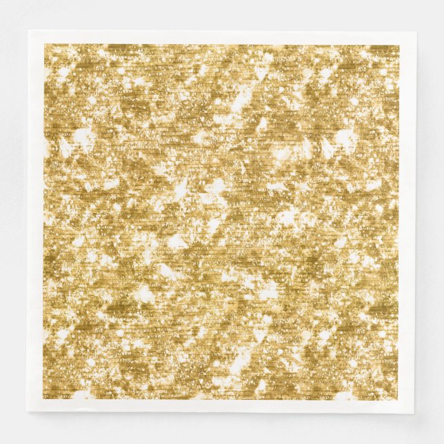 Gold Glitter Sparkle Wedding Reception Party Napkin (Front)