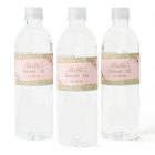 Gold Glitter Sparkles Pink Floral Sweet 16 Party