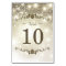 Gold Glitter Sparkles - Wedding Table Number Card