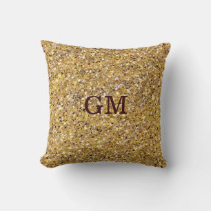 Gold Glitter Sparkling Mosaique Cushion