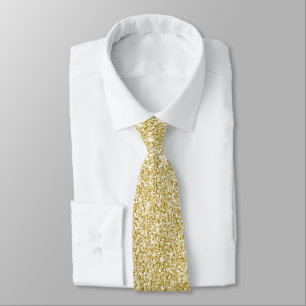 Gold Glitter Sparkly  Tie