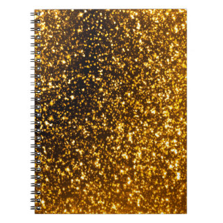 Gold Glitter Spiral Notebook