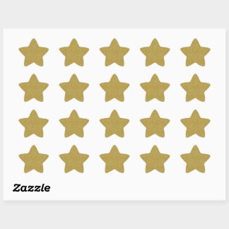 Gold Glitter  Star Sticker