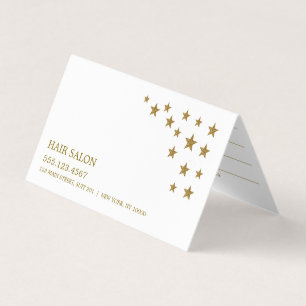 Gold Glitter Stars Appointment Card