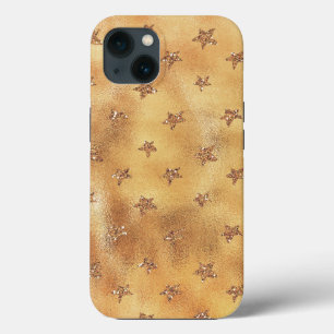 Gold Glitter Stars iPhone 13 Case