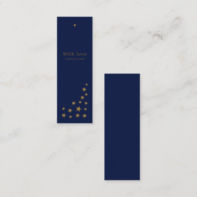 Gold Glitter Stars, Gift Tags (Front/Back)