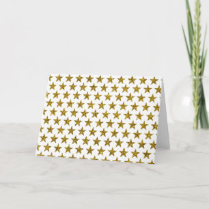 Gold glitter stars postcard