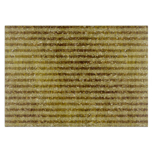 Gold Glitter Stripes Cutting Board