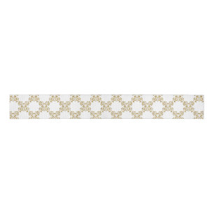 Gold Glitter Style Hearts Wedding Pattern  Grosgrain Ribbon