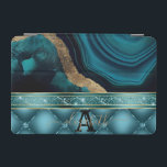 Gold Glitter Teal Agate Marble Diamonds  iPad Mini Cover<br><div class="desc">Gold Glitter Teal Agate Marble Diamonds</div>