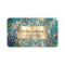 Gold glitter teal opal business card