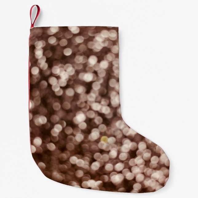 gold glitter texture background. Selective focus.S Small Christmas Stocking (Front)