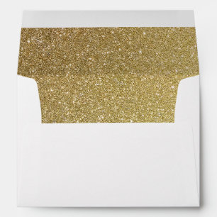 Gold Glitter Texture Wedding Envelopes