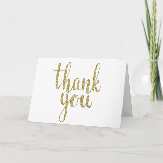 Gold glitter thank you cards (Front)