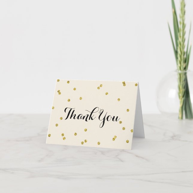 Gold Glitter | Thank You Cards (Front)
