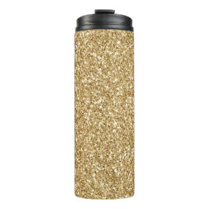 Gold Glitter Thermal Tumbler