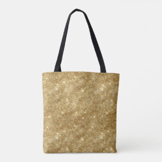 Gold Glitter Tote Bag