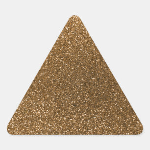 Gold glitter triangle sticker