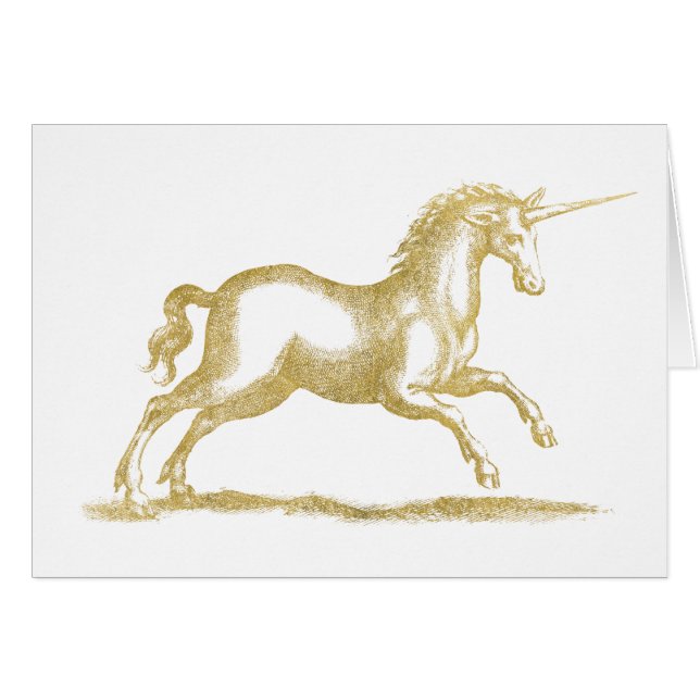 Gold Glitter Unicorn Fantasy (Front Horizontal)