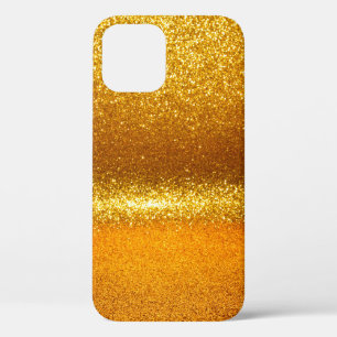 Gold  glitter vintage lights texture. christmas ab iPhone 12 case
