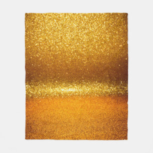 Gold  glitter vintage lights texture. christmas ab fleece blanket